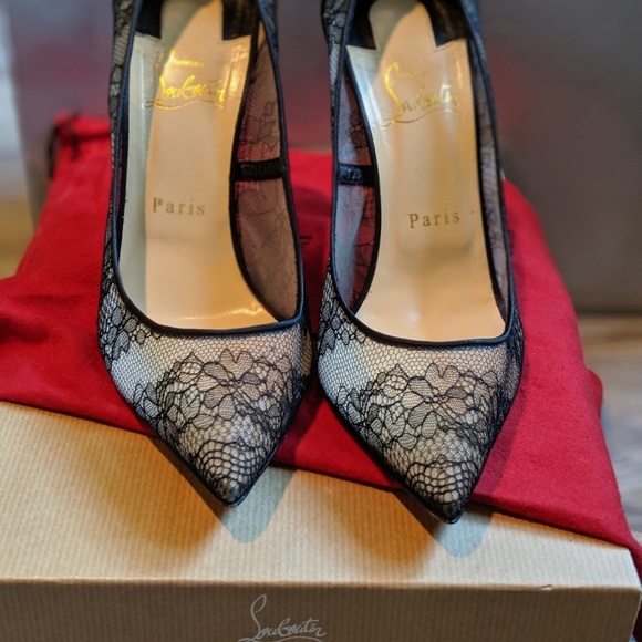 Christian louboutin pigalace sz 38 satin heel - Picture 8 of 8